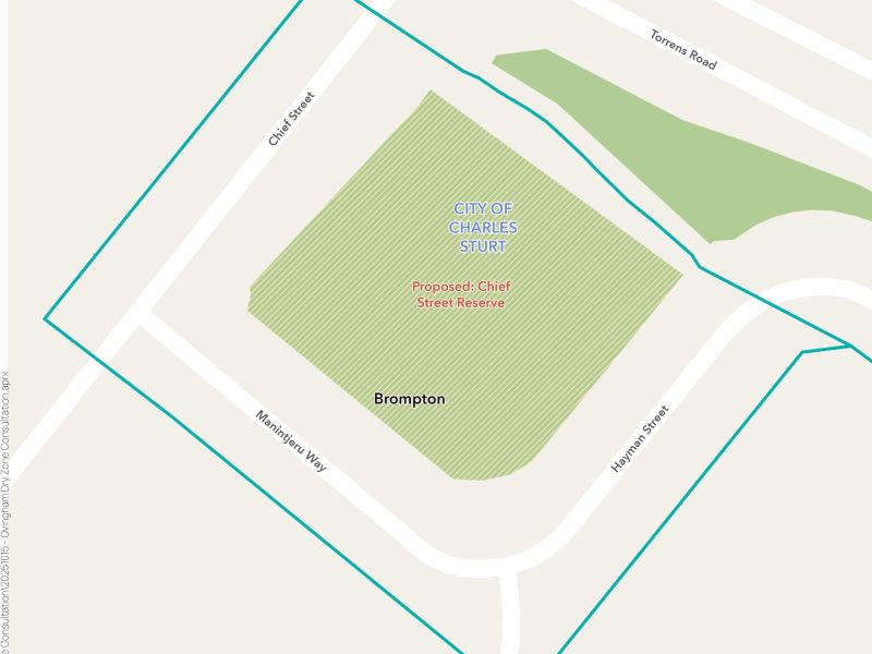Map of applicable Dry Zone area: Chief Street Reserve & Surrounds  