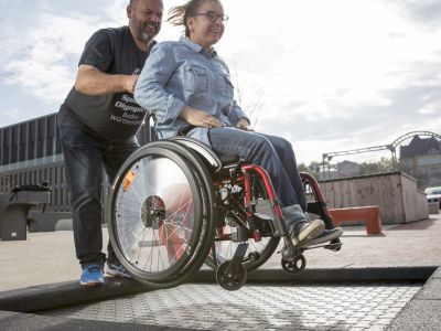Accessible trampoline