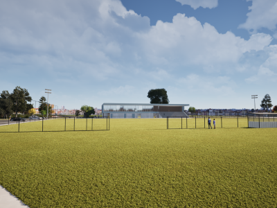 proposed fencing around soccer pitch